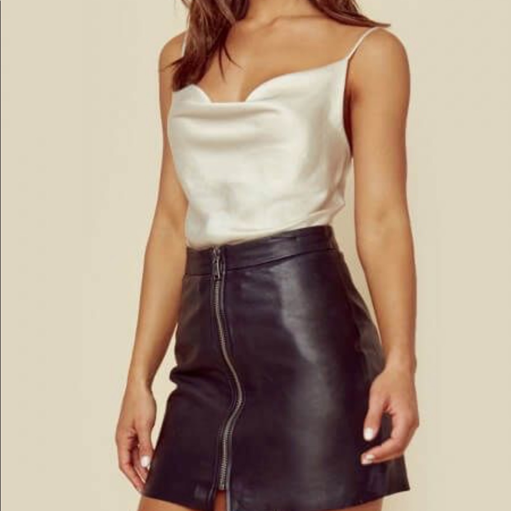 Tru Blu Bella Cami Cowl Neck Tank Nwt Ecru